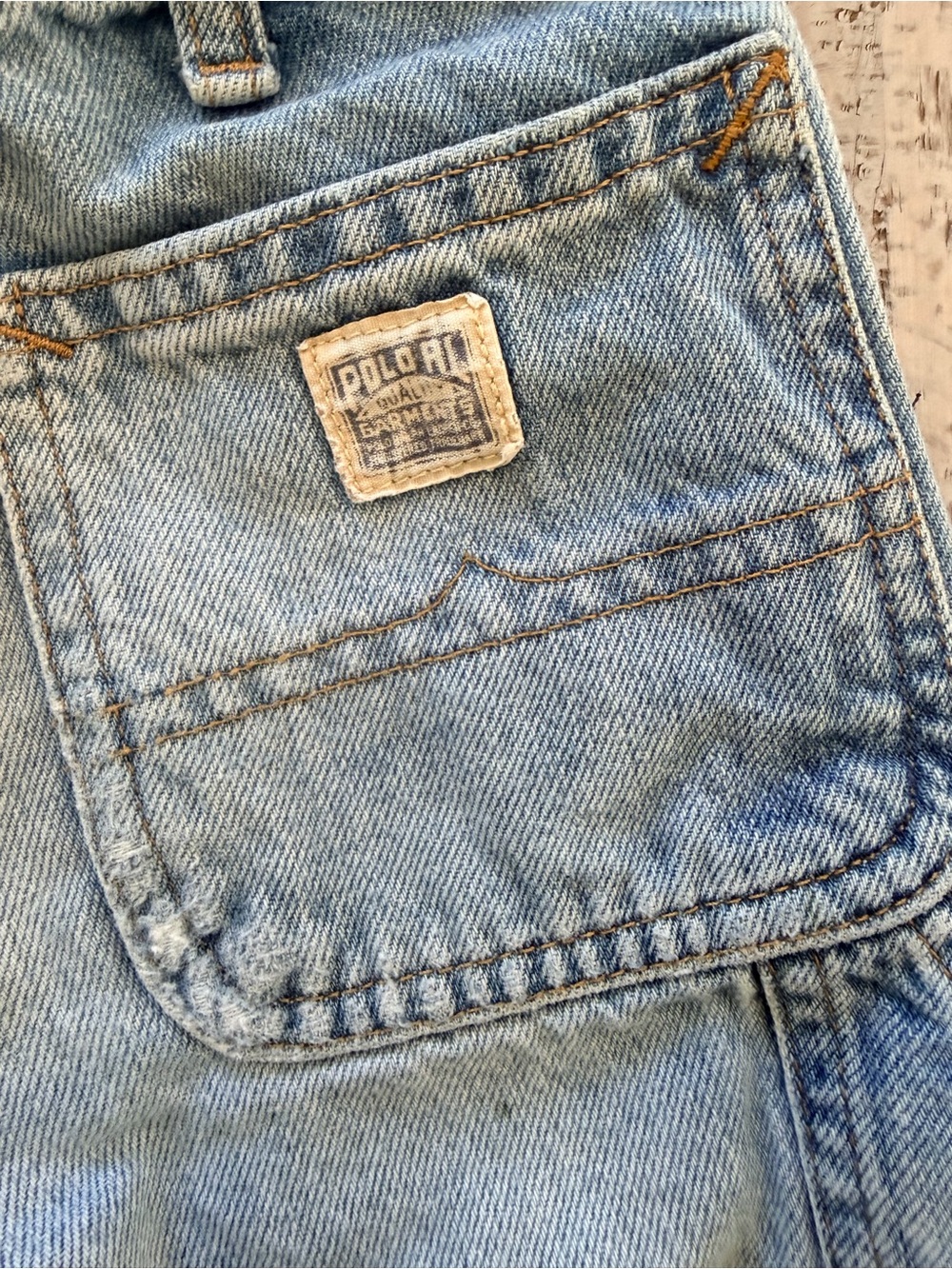 Polo by Ralph Lauren Light Blue Distressed Denim Shorts, size 6 - Picture 6 of 7